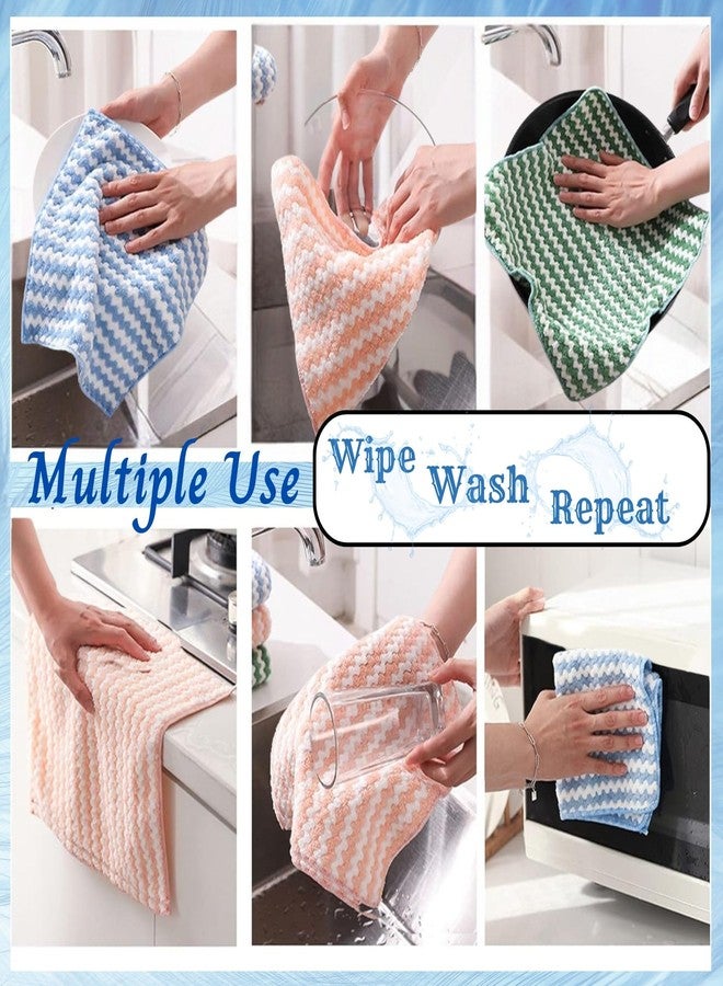 SynSo Cloth for Kitchen Use Pack of 4 Microfiber Absorbent Lint Free Reusable Cleaning Cloths Multipurpose Towel Rags Wash Dish Clothes - Image 4
